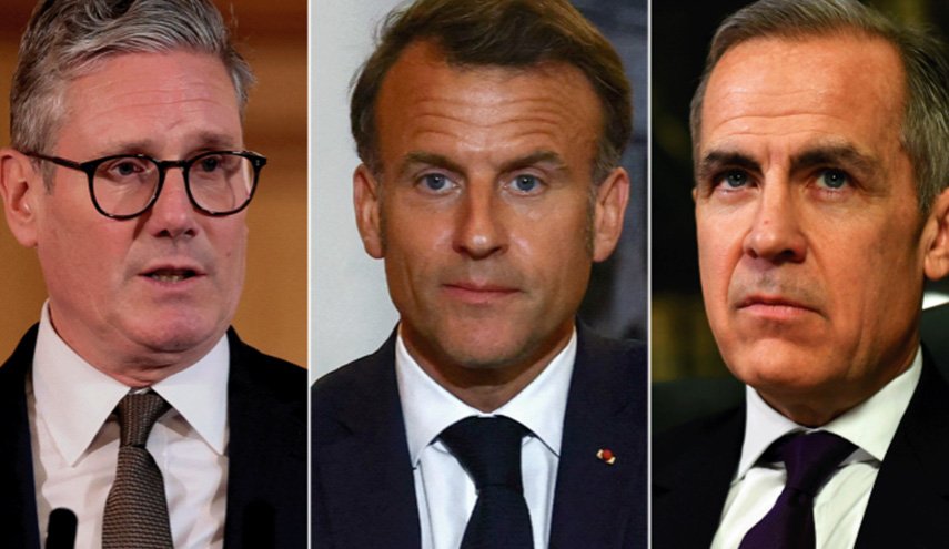 قادة بريطانيا وفرنسا وكندا يلوحون بمعاقبة 