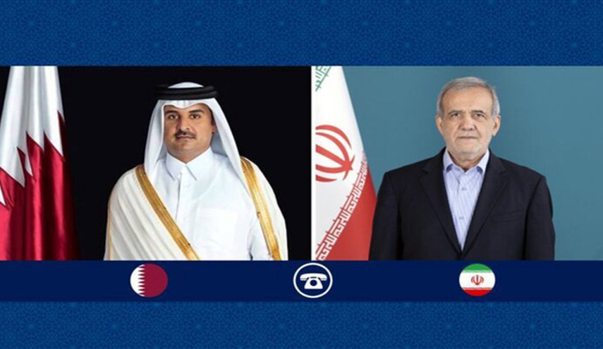 بزشكيان وأمير قطر يبحثان الحرب الإسرائيلية الإيرانية