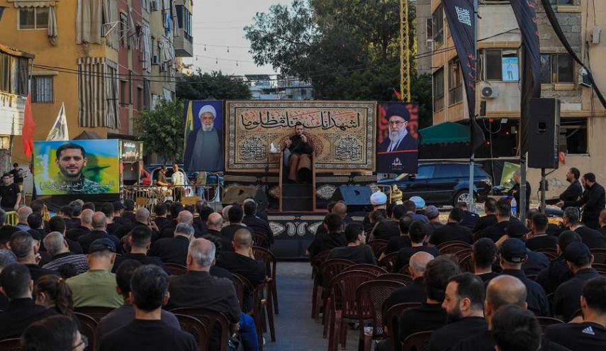 مجلس عزاء حسيني يخلّد ذكرى السيد نصر الله بحارة حريك + صور