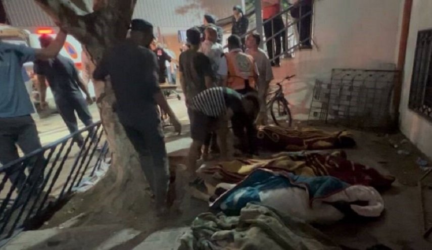 بمباران مدرسه محل اسکان آوارگان فلسطینی