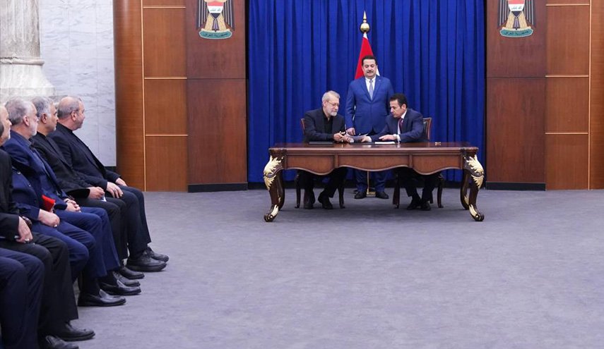 السوداني يلتقي لاريجاني قبل رعايته مذكرة تفاهم أمنية ايرانية عراقية 