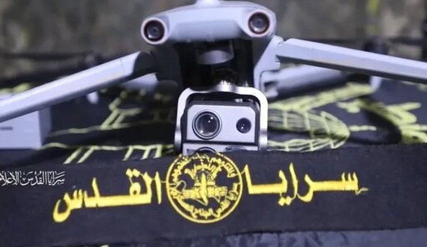 شکار پهپاد جاسوسی اسرائیلی به دست مقاومت فلسطین در غزه
