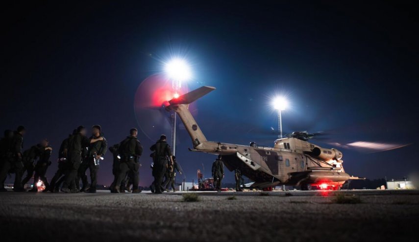 هلی‌برن بالگردهای رژیم صهیونیستی در جنوب سوریه