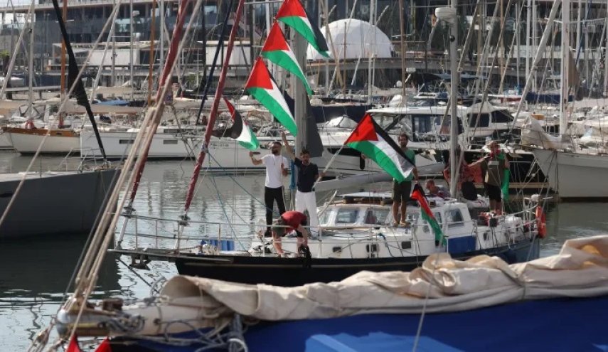 أسطول الصمود العالمي ينطلق من برشلونة بهدف كسر حصار غزة