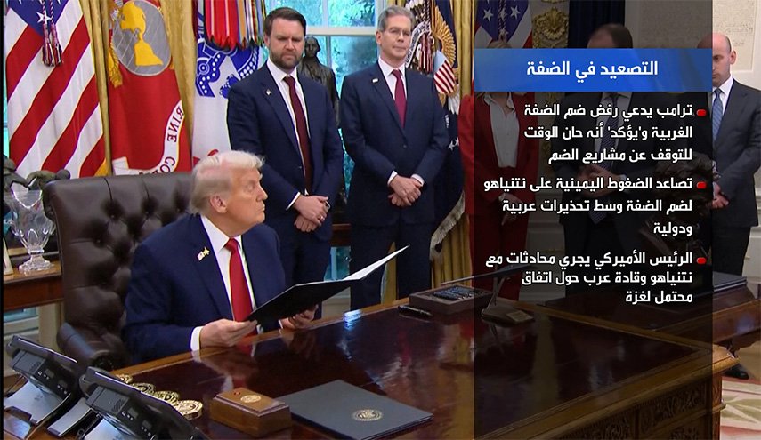 ادعاءات ترامب حول الضفة وخطط إسرائيل العدوانية