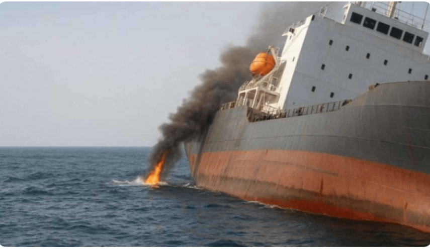 حمله به یک کشتی در نزدیکی سواحل یمن