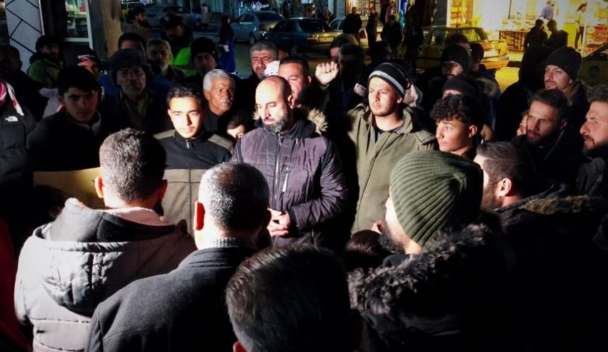 وقفة احتجاجية بريف القنيطرة تنديداً بالتوغلات الإسرائيلية