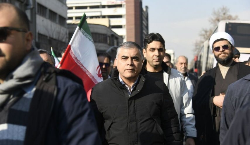 حضور وزیر نفت در راهپیمایی همبستگی