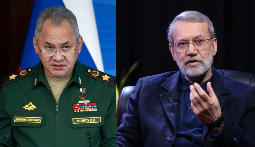 لاريجاني وشويغو يدينان التدخل الخارجي في شؤون إيران