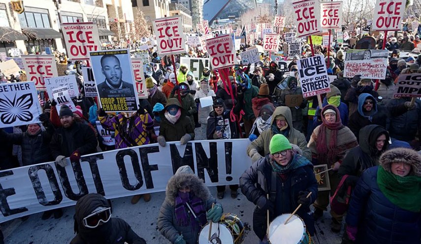 احتجاجات واسعة في مدن أميركية ضد سياسات ’ترامب’ والهجرة
