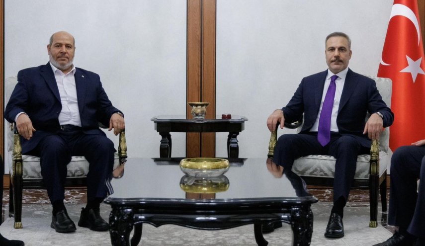 دیدار وزیر خارجه ترکیه با هیأت حماس در آنکارا