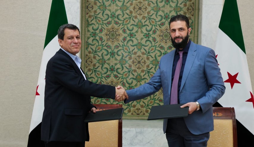 اتفاق بين دمشق وقسد لوقف اطلاق النار ودمج المؤسسات العسكرية والمدنية