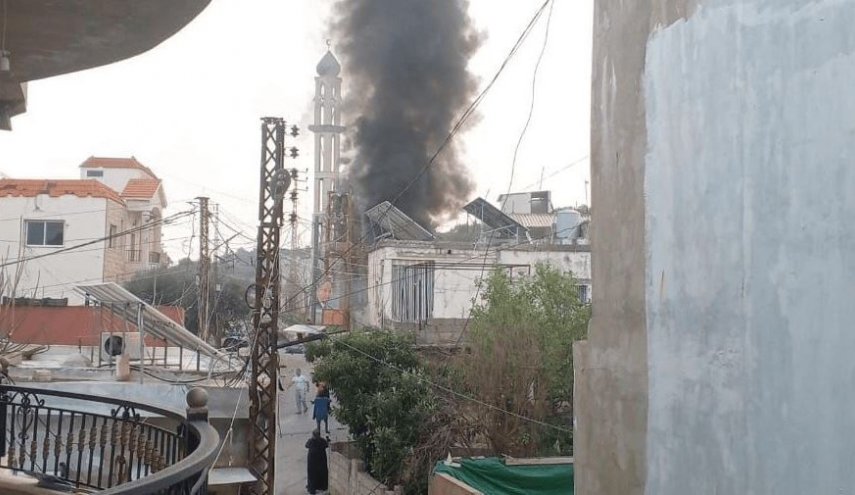 حمله پهپادی به یک خودرو در لبنان+فیلم
