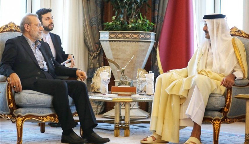 علی لاریجانی با امیر قطر دیدار کرد