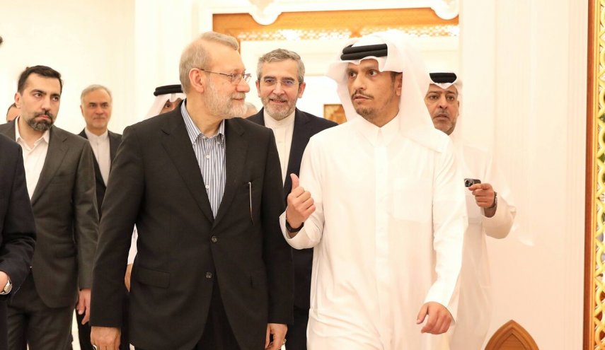 لاریجانی و آل ثانی درباره مذاکرات ایران و آمریکا گفت‌وگو کردند