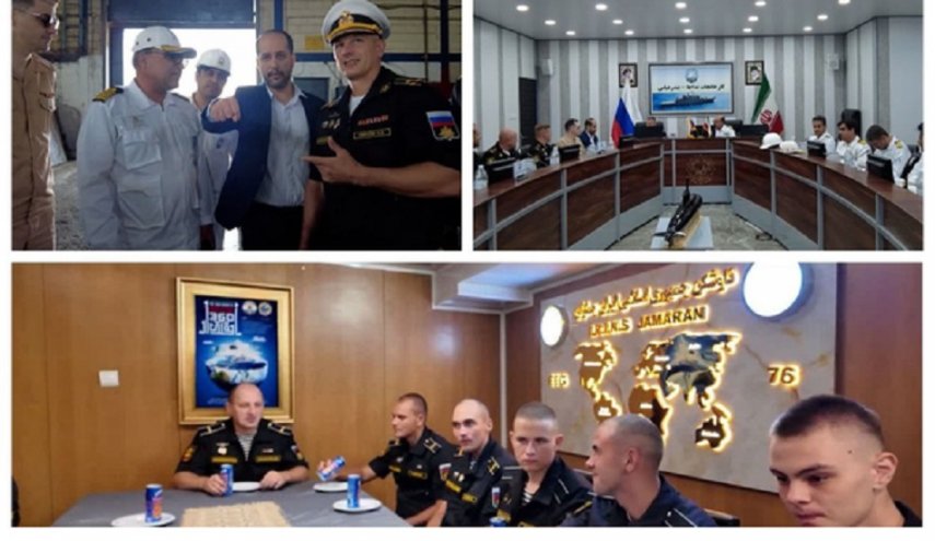 وفد بحري روسي يتفقد المدمرة 'جماران' ومصانع البحرية الإيرانية