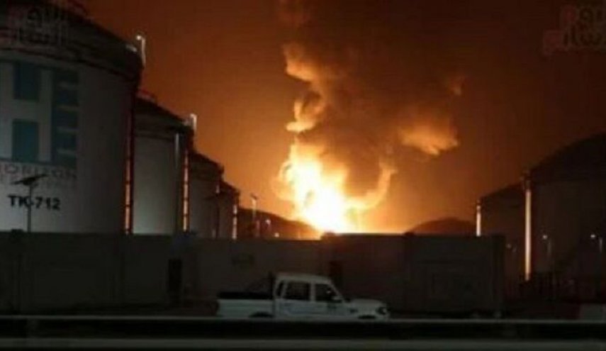 حمله پهپادی و آتش سوزی گسترده تاسیسات شرکت‌های آمریکایی در بصره