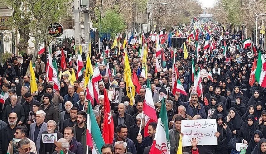 بیعت مردم با رهبر معظم انقلاب در راهپیمایی ‌قدس/ایران فریاد انتقام شد