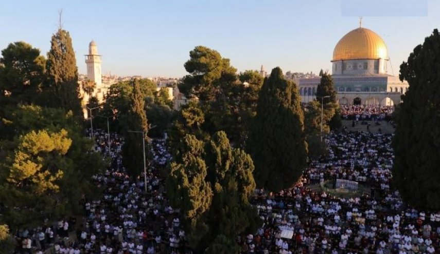 نماز عید سعید قربان با حضور ۱۴۰ هزار فلسطینی در مسجدالاقصی اقامه شد