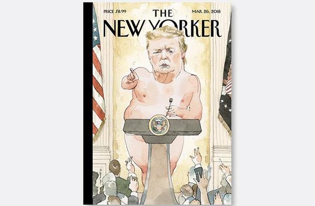 صورة.. ترامب "عاريا" على غلاف مجلة أمريكية!!