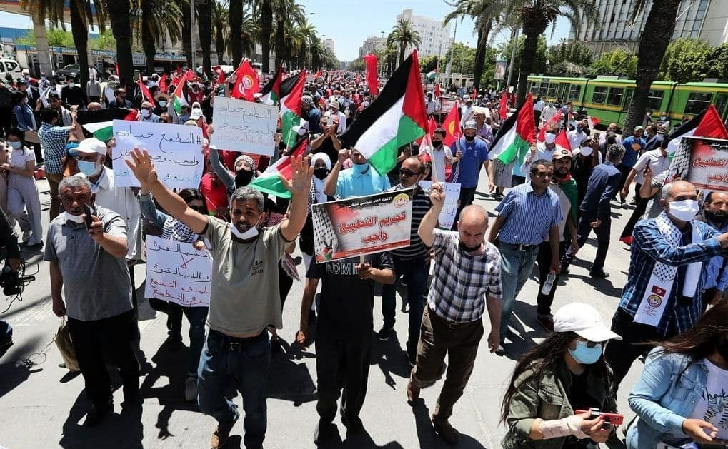تصاویر | تظاهرات گسترده تونسی‌ها در حمایت از غزه و محکومیت جنایات اشغالگران صهیونیست