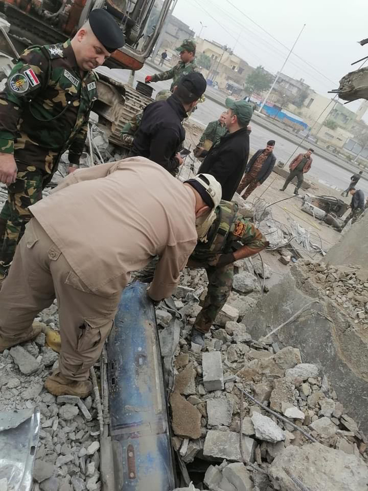 بالصور.. رفع صاروخ أرض- أرض في الموصل