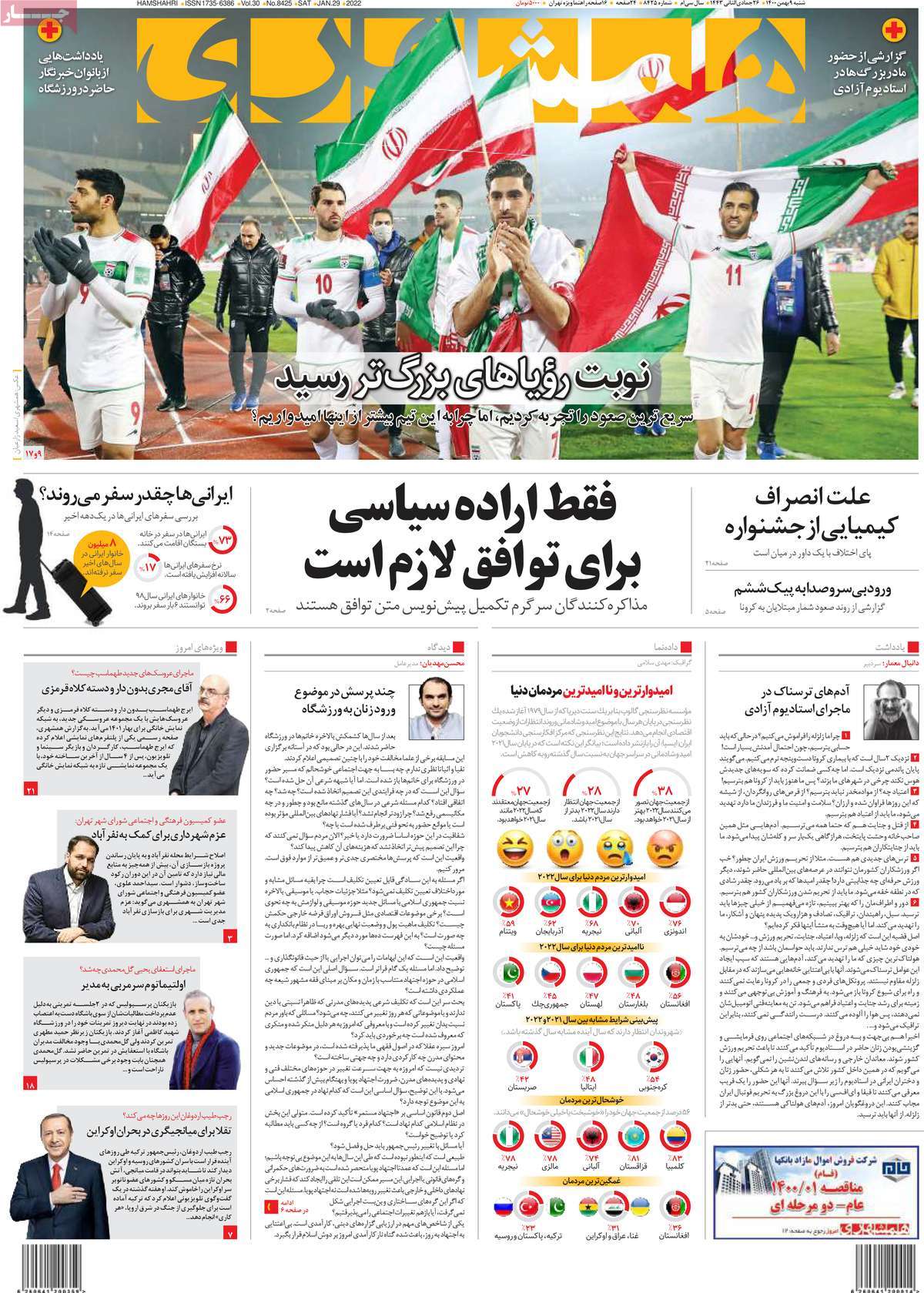 صعود بدون باخت به جام جهانی ۲۰۲۲ / گفت و گوهای وین در مرحله نهایی / دور پنجم مذاکرات تهران_ریاض به زودی برگزار می شود