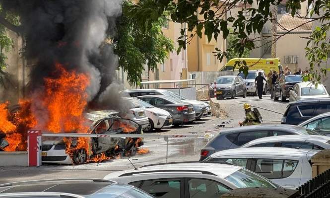 انفجار سيارة في الكيان الاسرائيلي + صور
