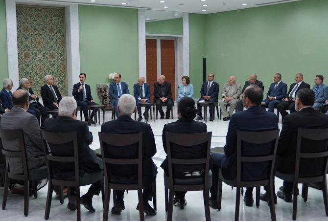 ماذا دار في لقاء الرئيس السوري مع أعضاء وفد المؤتمر القومي العربي؟