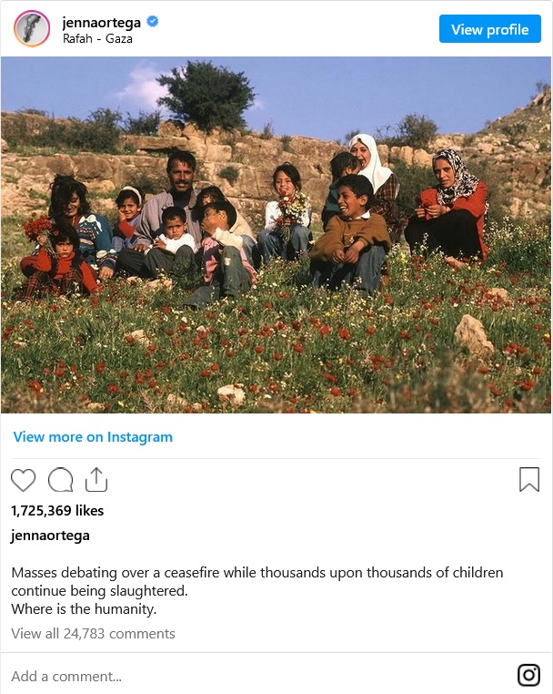 بكلمات مؤثرة..ممثلة أمريكية تستنكر قتل الاحتلال أطفال غزة